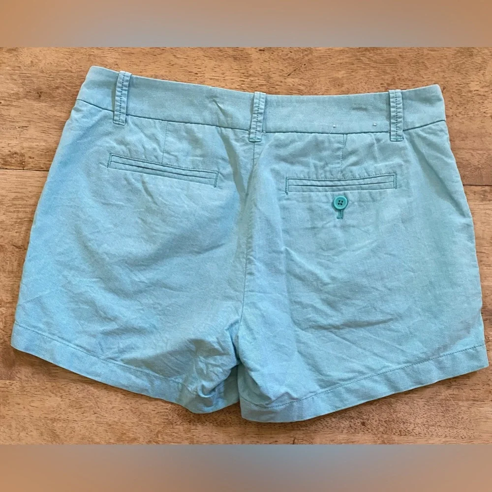 J Crew City Fit Women’s Sz 8 Aqua Blue Cotton‎ Twill Shorts